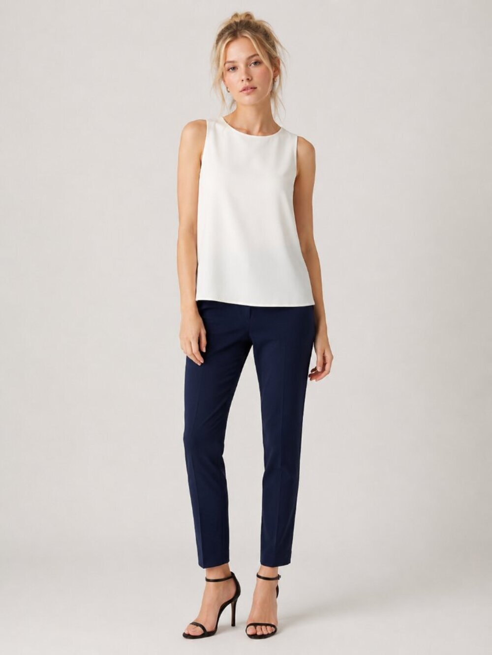 Banana Republic Mid Rise Tapered Trouser Navy 8 #A2770